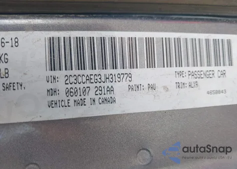 2018 Chrysler 300 Limited z USA, uszkodzony, nr VIN 2C3CCAEG3JH319779